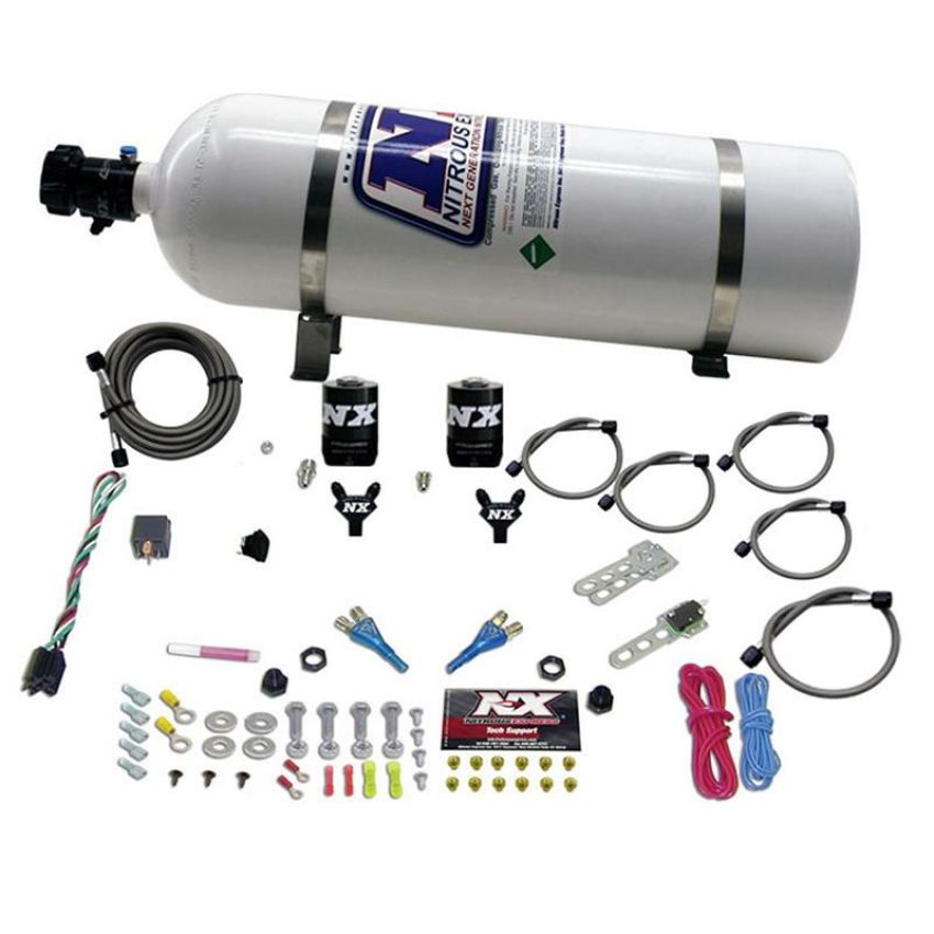 Nitrous Express 20325-15 DODGE VIPER EFI DUAL NOZZLE (100-300HP) WITH 15LB BOTTLE
