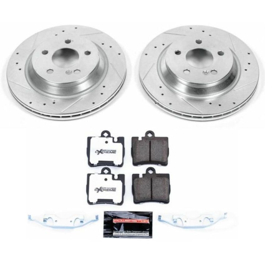 PowerStop K2997-26 Z26 Street Performance Ceramic Brake Pad and Drilled & Slotted Rotor Kit