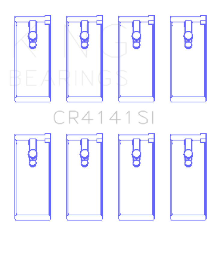 King Engine Bearings CR4141SI0.5 Isuzu 4Zb1/4Zd1/G130/G161/G201 (Size +0.50mm) Connecting Rod Bearing Set