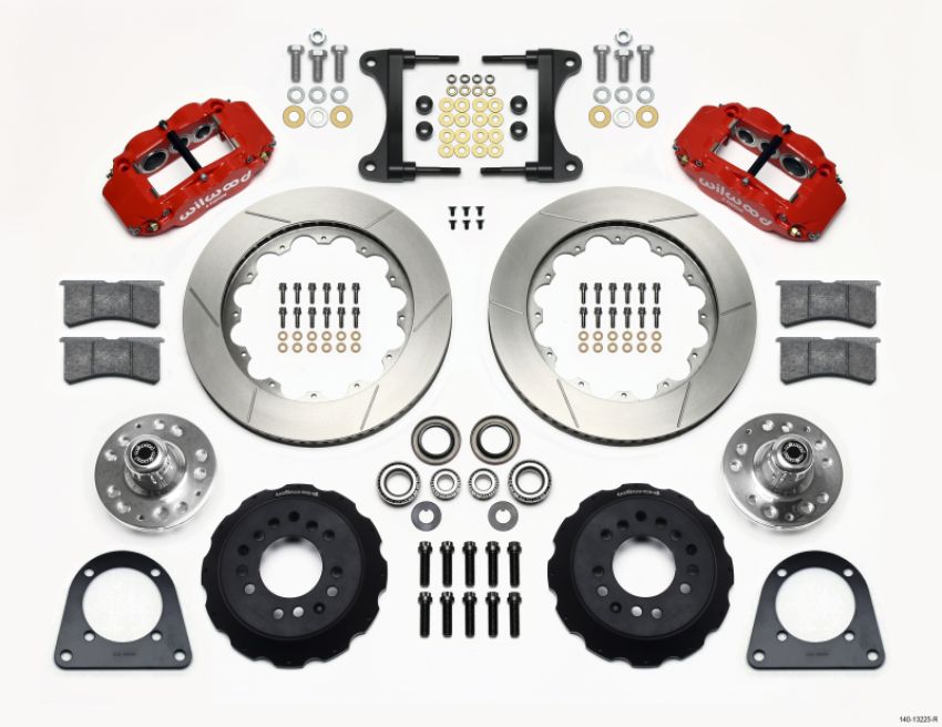 Wilwood 140-13225-R Narrow Superlite 6R Front Hub Kit 14.00in Red TCI-IFS 71-78 (Pinto Based)