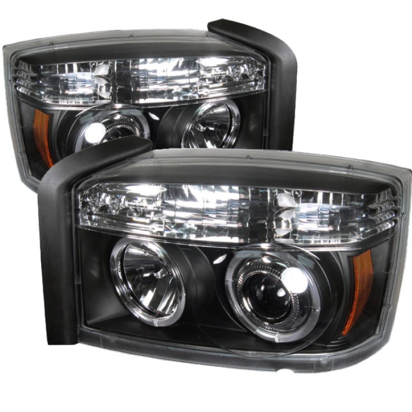 SPYDER 5009760 Projector Headlights - LED Halo - Black
