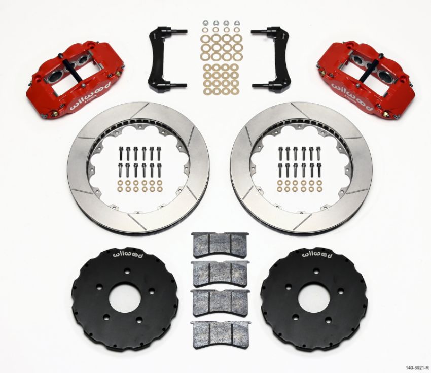 Wilwood 140-8921-R Narrow Superlite 6R Front Hat Kit 13.06in Red 2005-up Corvette C6