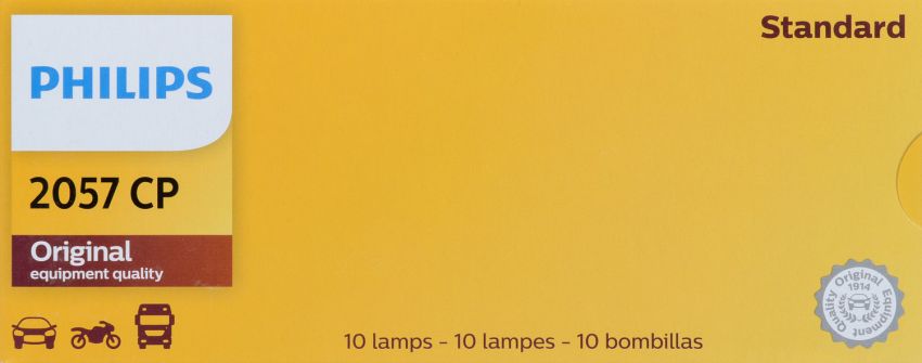 Philips 2057CP Philips Standard Miniature 2057 Pack of 10
