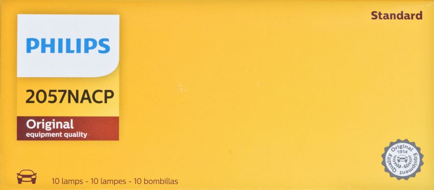 Philips 2057NACP Philips Standard Miniature 2057NA Pack of 10