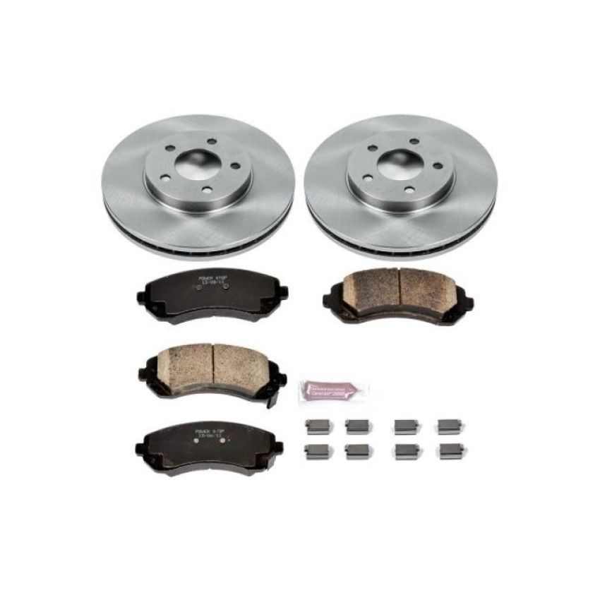 PowerStop KOE5234 OE Stock Replacement Low-Dust Ceramic Brake Pad and Rotor Kit