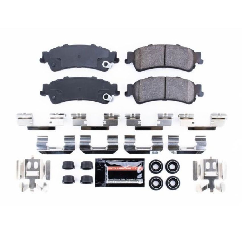 PowerStop Z23-792 PowerStop - Z23 Daily Driver Carbon-Fiber Ceramic Brake Pads with Hardware Kit