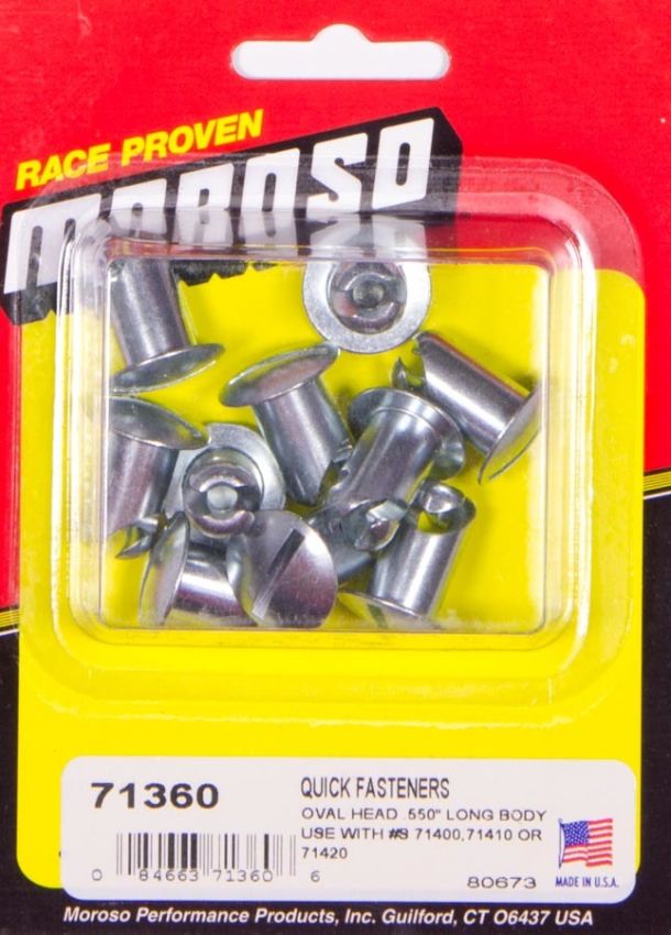 MOROSO MOR71360 Oval Head Quik Fastener .550in Long Body