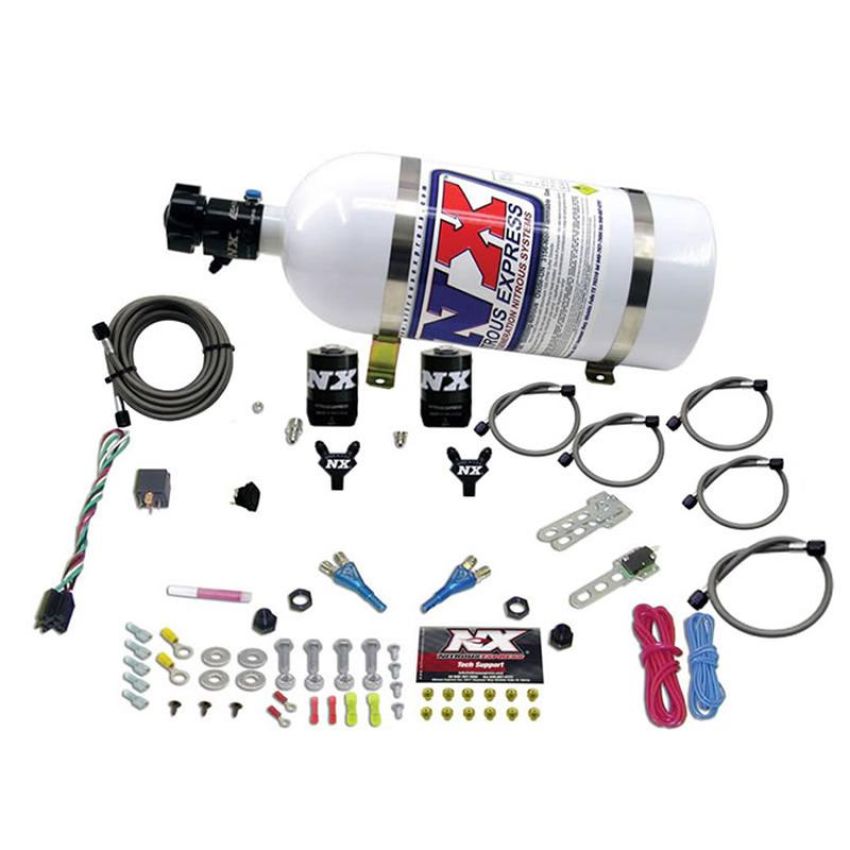 Nitrous Express 20616-10 DUAL NOZZLE SPORT COMPACT SYSTEM W/ 10LB BOTTLE (35-50-75HP)