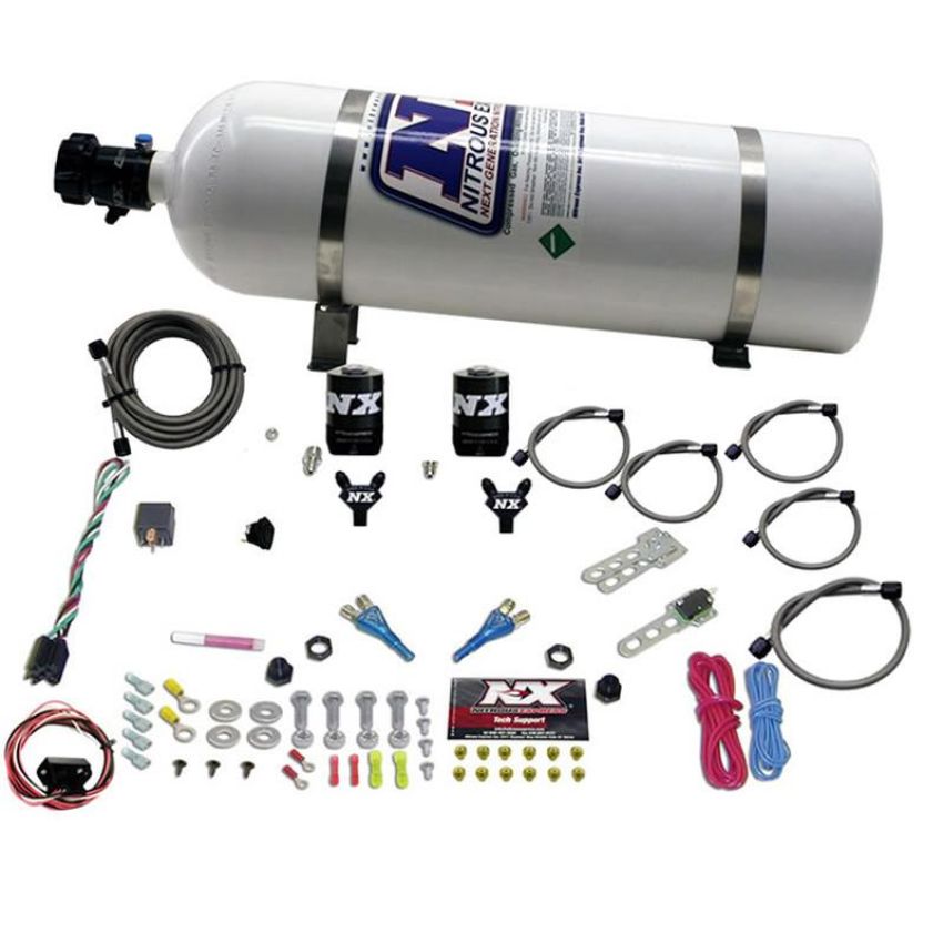 Nitrous Express 20716-15 NISSAN / INFINITY DUAL NOZZLE (35-150HP) W/ 15LB BOTTLE