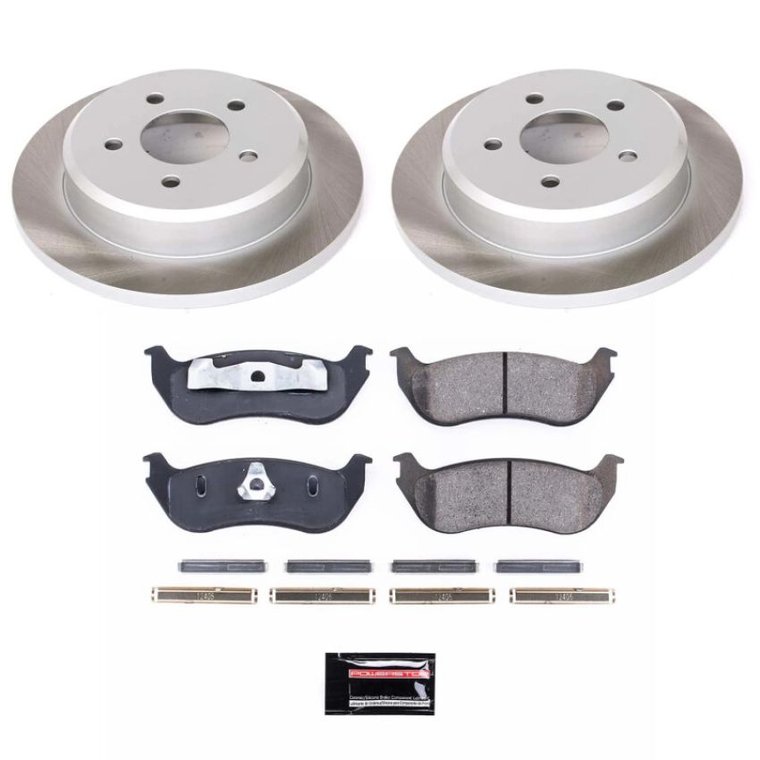 PowerStop SC2984 Semi-Coated Rotor and Low-Dust Ceramic Brake Pad Kit