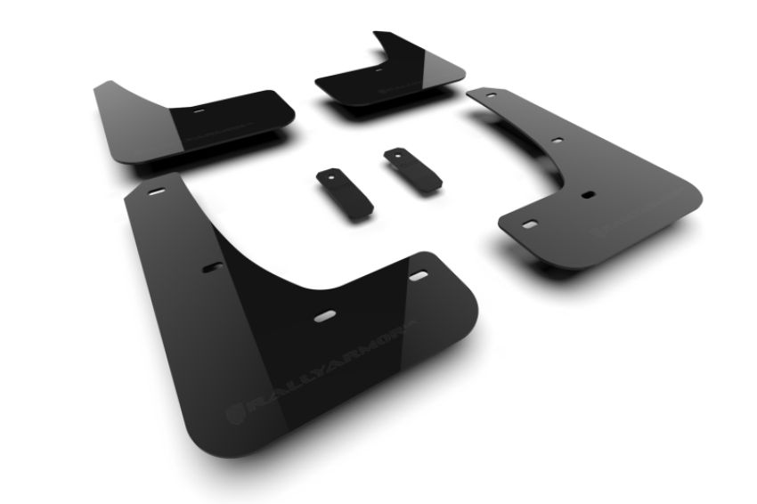 Rally Armor MF122-UR-BLK-MBK Black Mud Flap/Metallic Black Logo