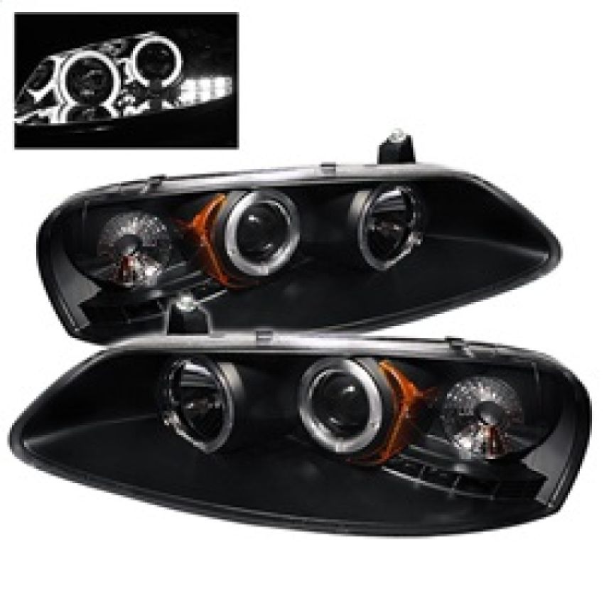 SPYDER 5009623 Projector Headlights - LED Halo - Black