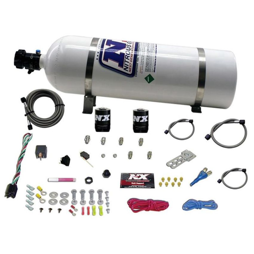 Nitrous Express 20920-15 ALL GM EFI SINGLE NOZZLE SYSTEM (35-50-75-100-150 HP) WITH 15LB BOTTLE