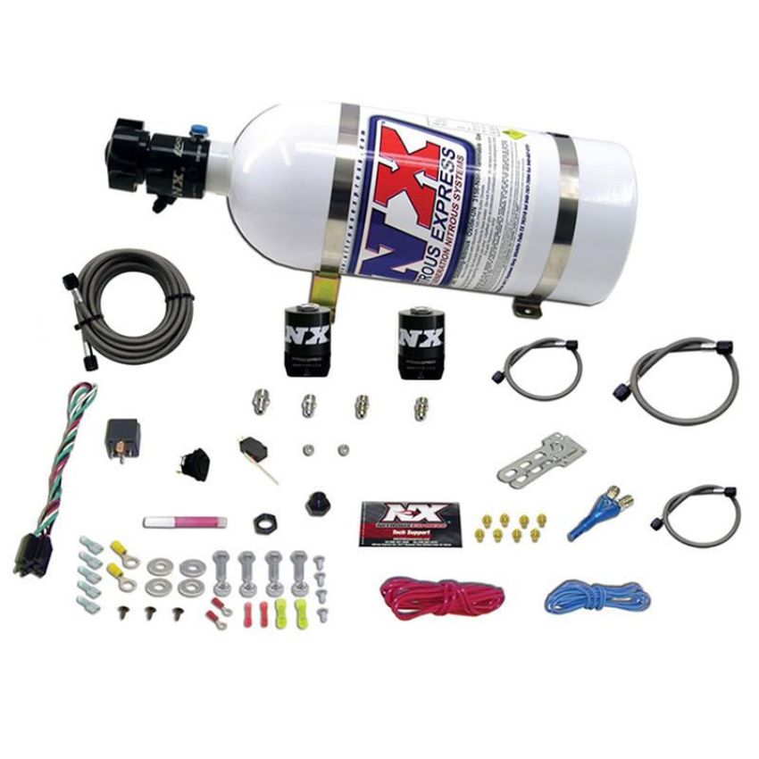 Nitrous Express 20921-10 ALL DODGE EFI SINGLE NOZZLE SYSTEM (35-50-75-100-150 HP) WITH 10LB BOTTLE