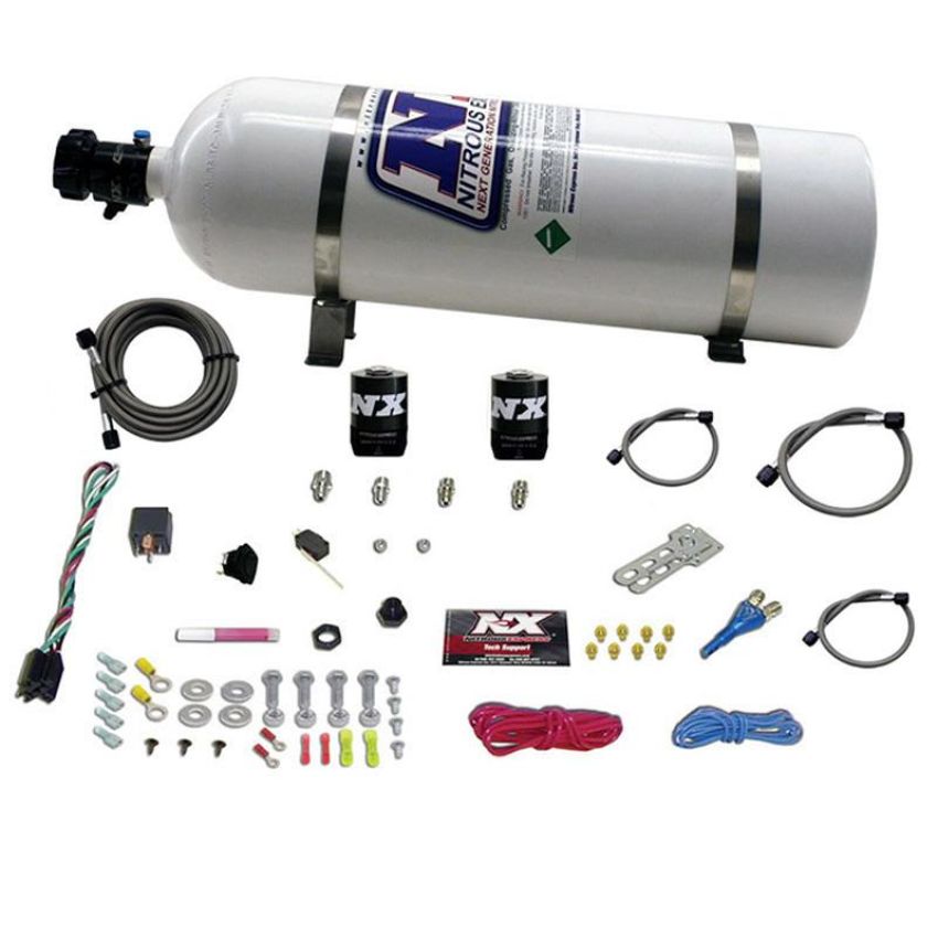 Nitrous Express 20921-15 ALL DODGE EFI SINGLE NOZZLE SYSTEM (35-50-75-100-150 HP) WITH 15LB BOTTLE
