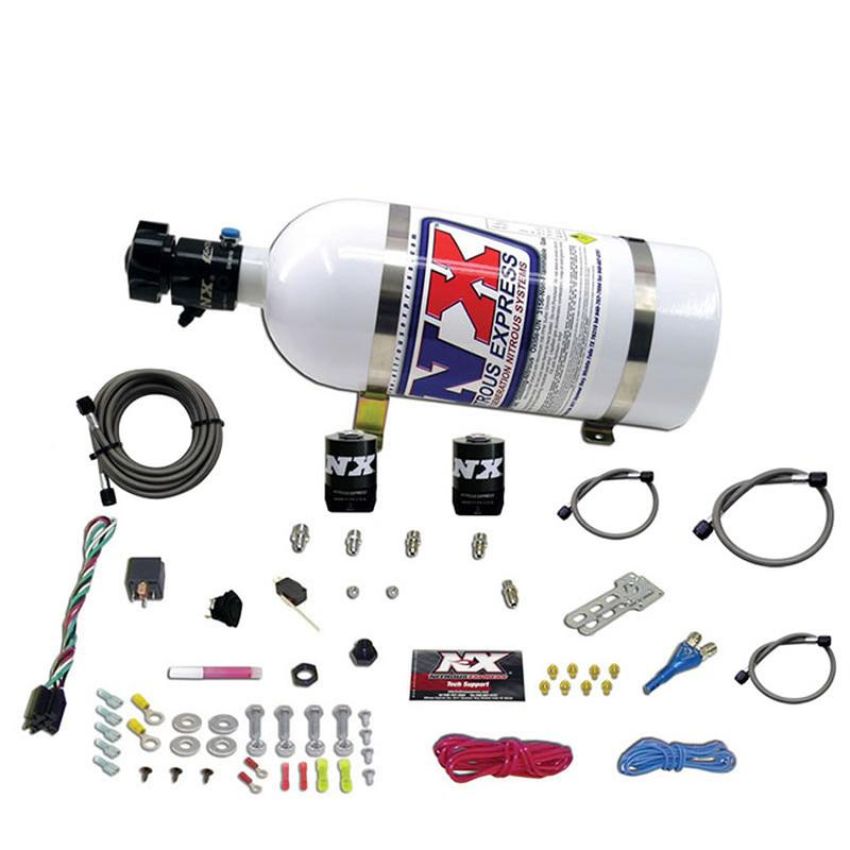 Nitrous Express 20922-10 ALL FORD EFI SINGLE NOZZLE SYSTEM (35-50-75-100-150 HP) WITH 10LB BOTTLE