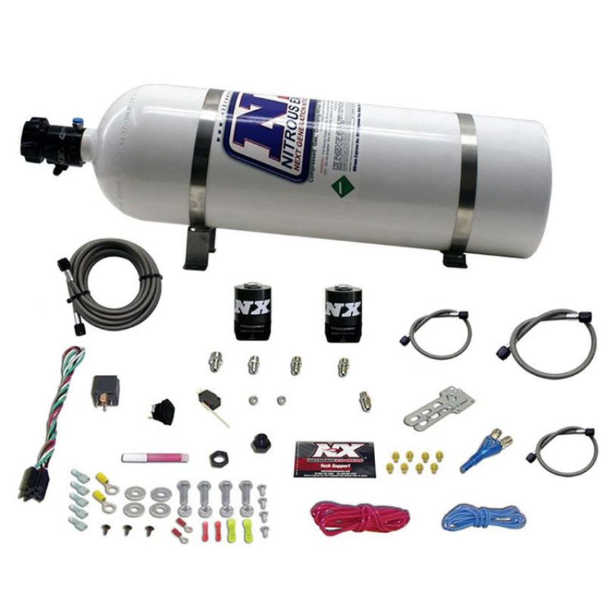 Nitrous Express 20922-15 ALL FORD EFI SINGLE NOZZLE SYSTEM (35-50-75-100-150 HP) WITH 15LB BOTTLE