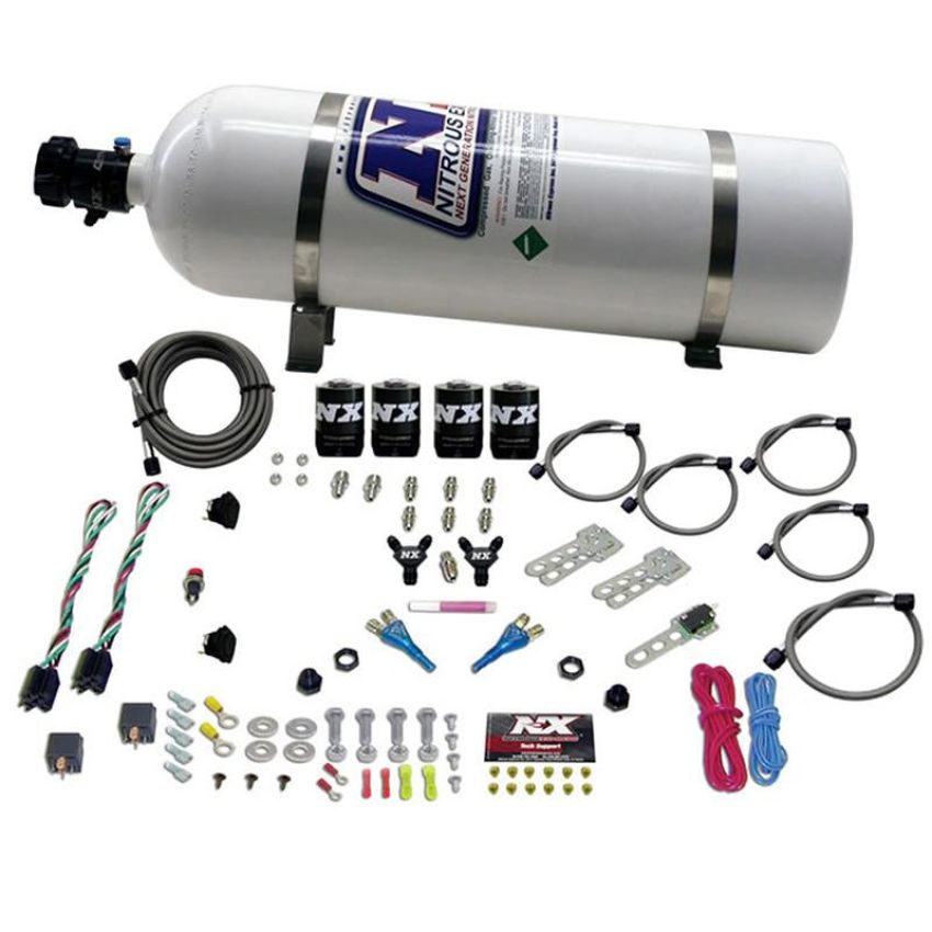 Nitrous Express 20927-15 SPORT COMPACT EFI DUAL STAGE (35-75) X 2 WITH 15LB BOTTLE