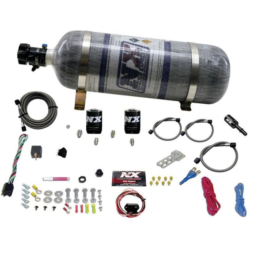 Nitrous Express 20932-12 5.0 COYOTE SINGLE NOZZLE SYSTEM (35-150HP) W/ COMPOSITE BOTTLE