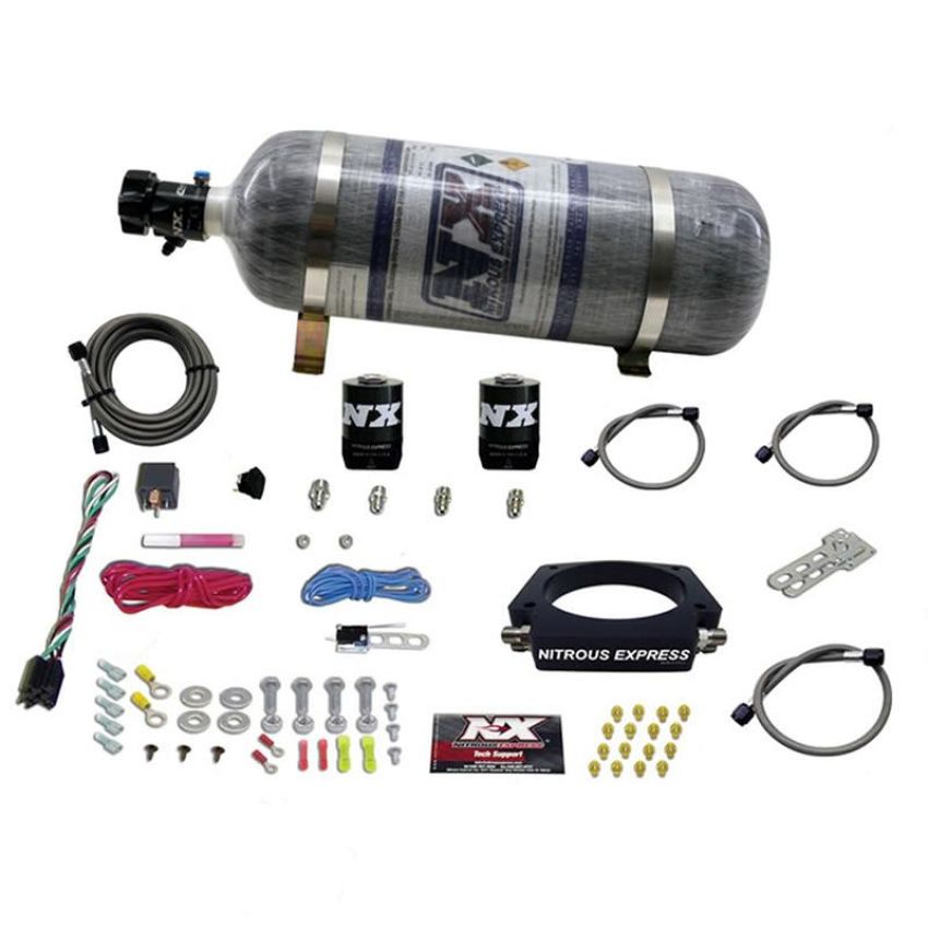 Nitrous Express 20933-12 LS 102mm PLATE SYSTEM (50-400HP) W/ 12LB COMPOSITE BOTTLE