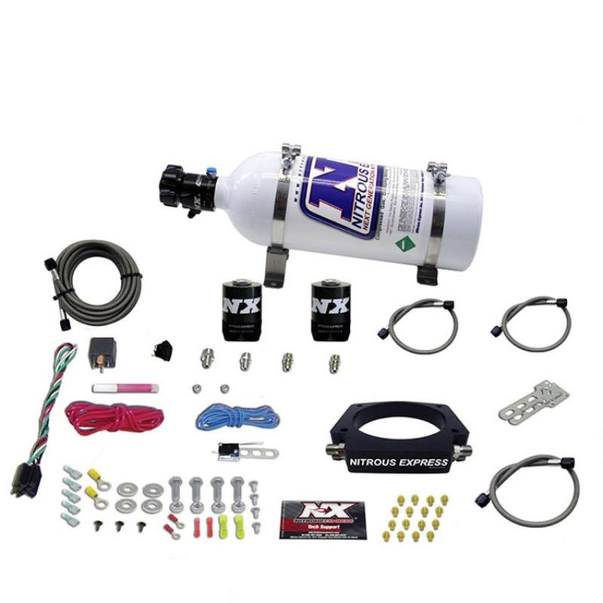 Nitrous Express 20934-05 LS 90mm PLATE SYSTEM (50-400HP) W/ 5LB BOTTLE