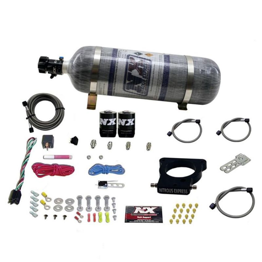 Nitrous Express 20935-12 LS 78MM 3-BOLT PLATE SYSTEM (50-350HP) W/ 12LB COMPOSITE BOTTLE