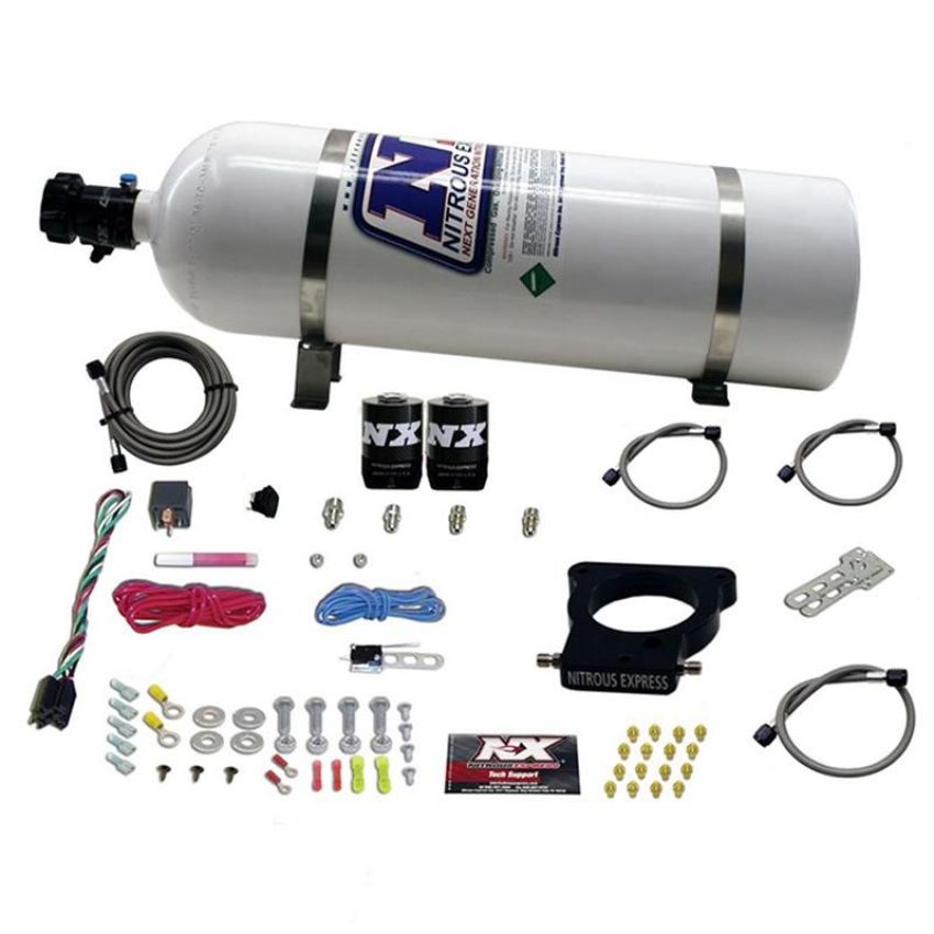 Nitrous Express 20935-15 LS 78MM 3-BOLT PLATE SYSTEM (50-350HP) W/ 15LB BOTTLE