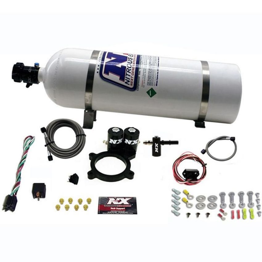 Nitrous Express 20936-15 2014-NEWER GM 5.3L TRUCK NITROUS PLATE SYSTEM (50-250HP) W/ 15LB BOTTLE