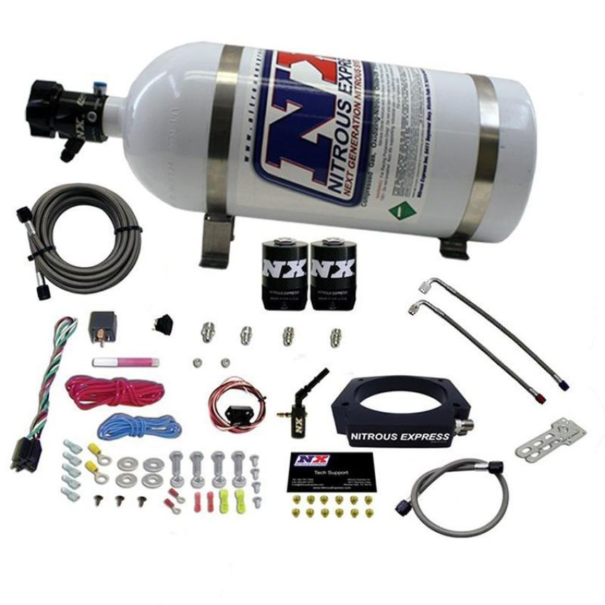 Nitrous Express 20937-10 2014-NEWER GM 6.2L TRUCK NITROUS PLATE SYSTEM (35-300HP) W/ 10LB BOTTLE