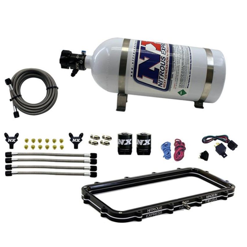 Nitrous Express 20940-05 Holley High Ram Plenum Plate System w/ 5lb Bottle