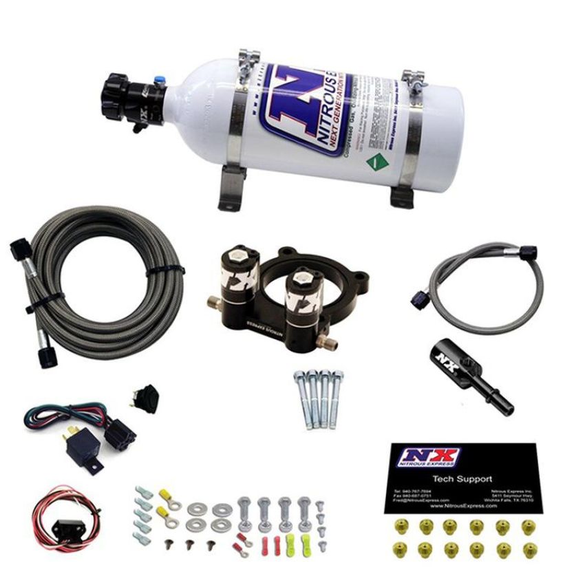 Nitrous Express 20954-05 FORD 4 CYL NITROUS PLATE SYSTEM-2.3L ECOBOOST W/ 5LB BOTTLE