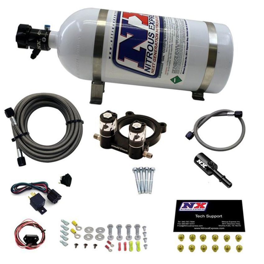 Nitrous Express 20954-10 FORD 4 CYL NITROUS PLATE SYSTEM-2.3L ECOBOOST W/ 10LB BOTTLE