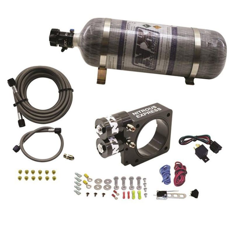 Nitrous Express 20955-12 5.0L Ford Pushrod Style Engine Nitrous Plate System 12lb Bottle