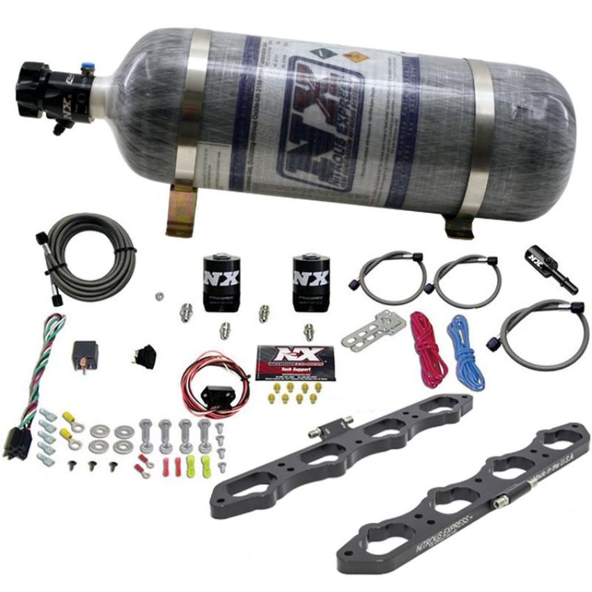 Nitrous Express 20956-12 Coyote Wet Direct Port Plate System(12LB Bottle)