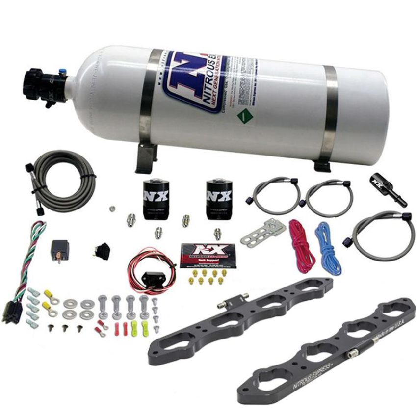 Nitrous Express 20956-15 Coyote Wet Direct Port Plate System(15LB Bottle)
