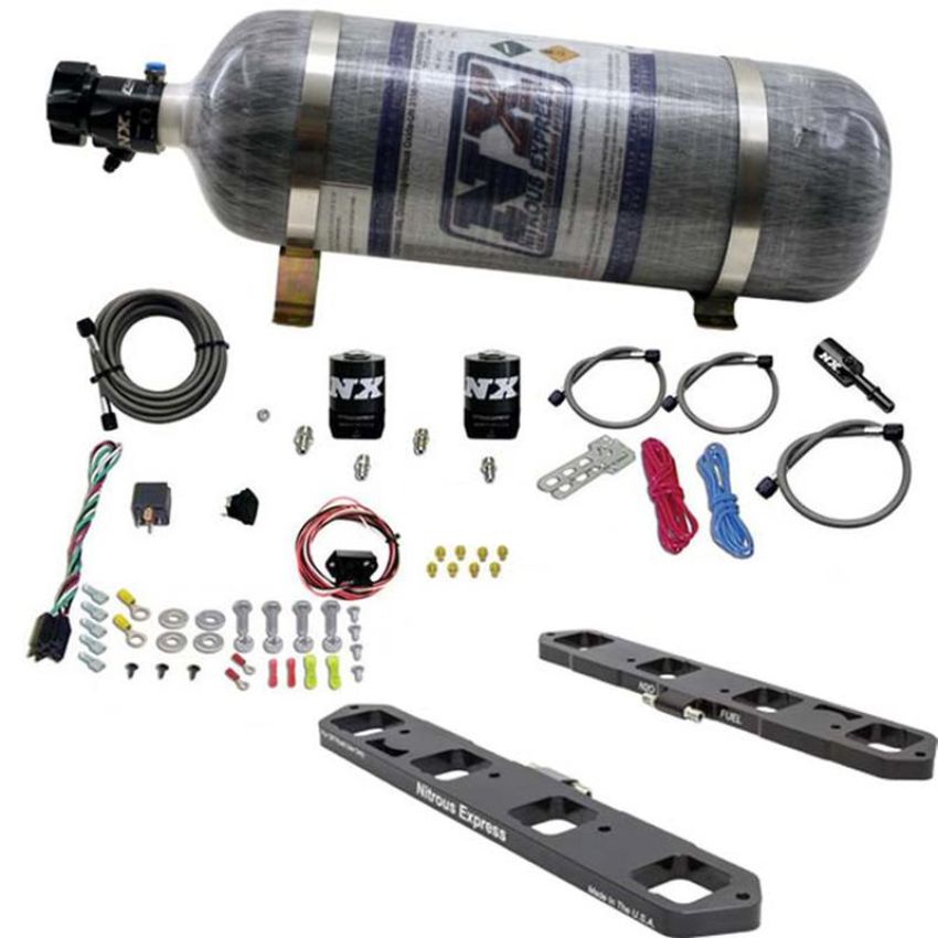 Nitrous Express 20958-12 Direct Port Plate System For 5.7,6.1 and 6.4 Hemi W/ 12Lb Bottle