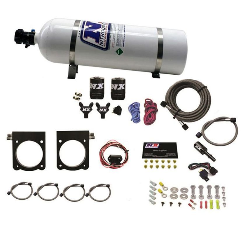 Nitrous Express 20970-15 GEN-V VIPER NITROUS PLATE SYSTEM (50-400HP) W/ 15LB BOTTLE