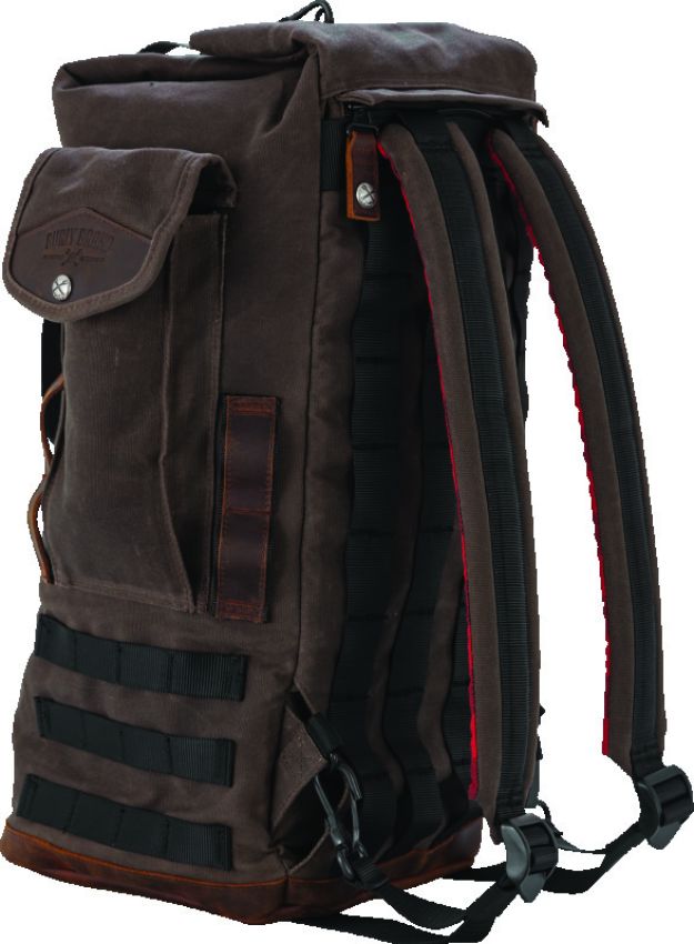 Burly Brand B15-1013D Voyager Sissy Bar Backpack - Dark Oak