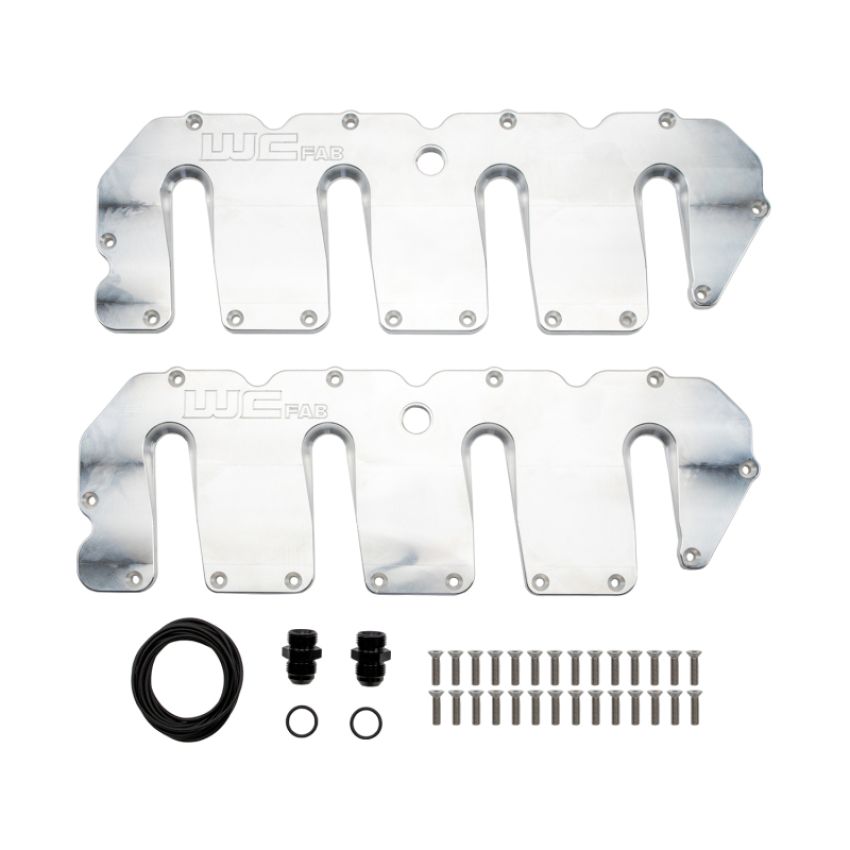 Wehrli WCF100415-RAW 04.5-10 Duramax LLY/LBZ/LMM Billet Upper Valve Cover Set - Raw Aluminum