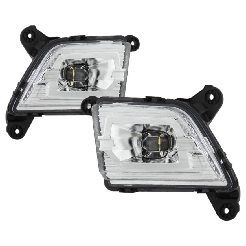 SPYDER 5086983 OEM Style Full LED Fog Light w/Universal Switch - Clear