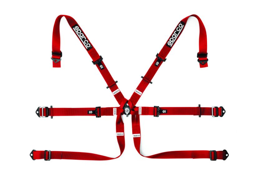 SPARCO 04819H2RS BELT 6 PNT 2in FORMULA RED