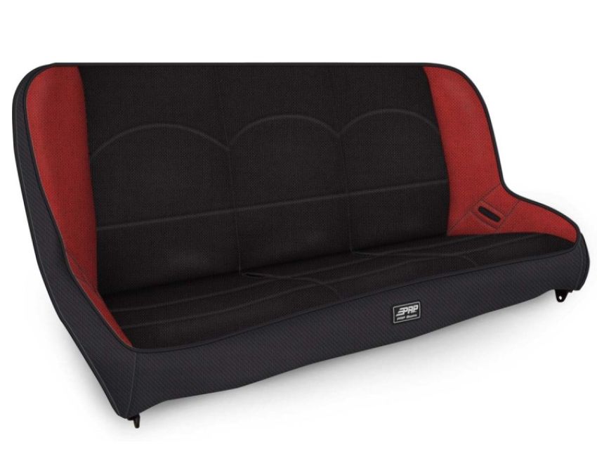 PRP Seats A3610-47-72 PRP Jeep JKU/JLU Low Back Rear Bench - Black/Red