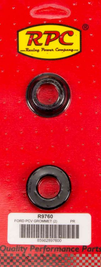 RACING POWER CO-PACKAGED RPCR9760 1 OD X 3/4 ID Steel V/C PVC Grommets 2pk