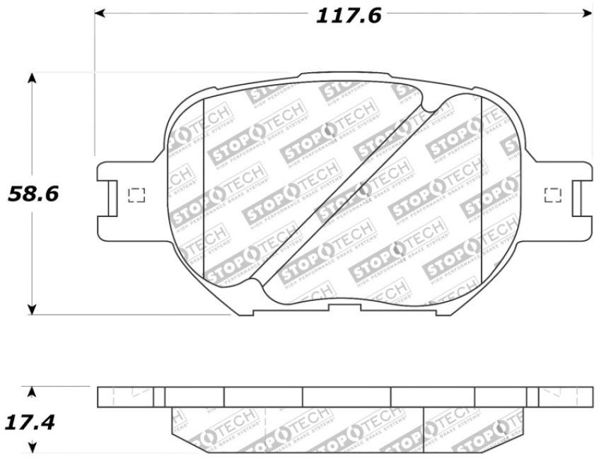 Stoptech 309.08170 Performance 05-08 Scion tC/ 01-05 Celica GT/ 00-05 Celica GT-S Front Brake Pads