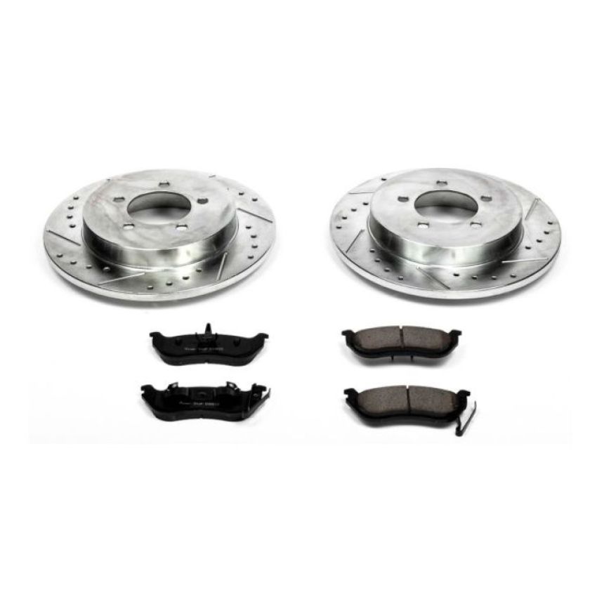 PowerStop K1929 Z23 Daily Driver Carbon-Fiber Ceramic Brake Pad and Drilled & Slotted Rotor Kit