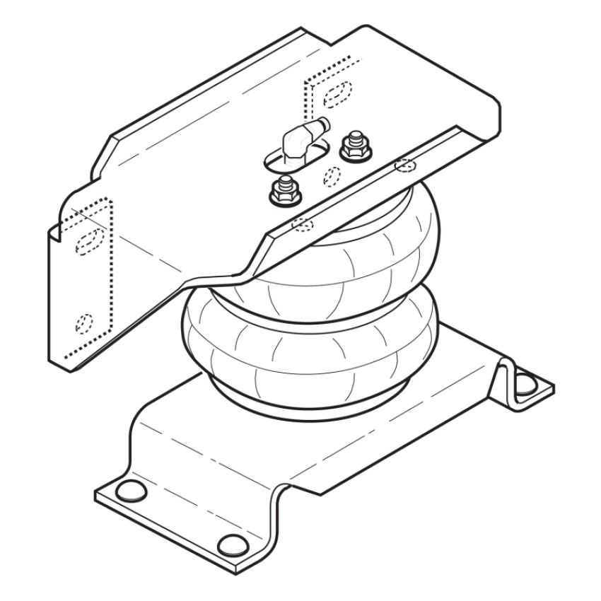 Firestone 2404 Ride-Rite Air Helper Spring Kit Rear Ford F550 / Ram 4500/5500 (W217602404)