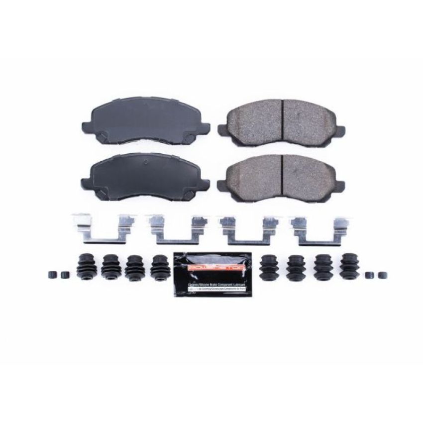 PowerStop Z23-866 PowerStop - Z23 Daily Driver Carbon-Fiber Ceramic Brake Pads with Hardware Kit