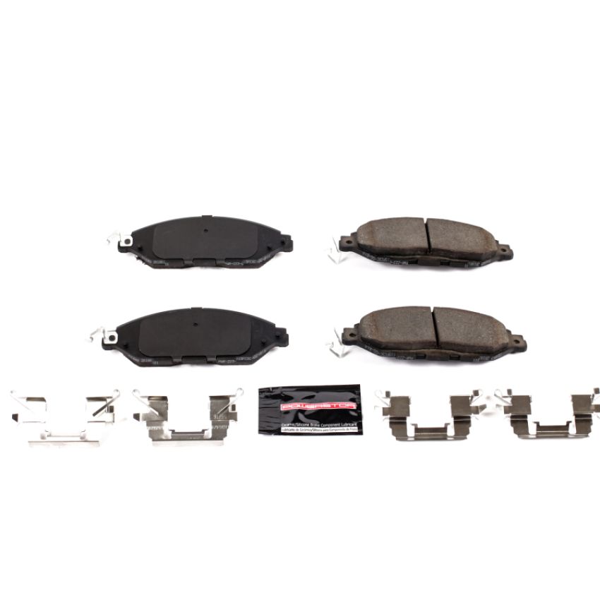 PowerStop Z23-1649 PowerStop - Z23 Daily Driver Carbon-Fiber Ceramic Brake Pads with Hardware Kit