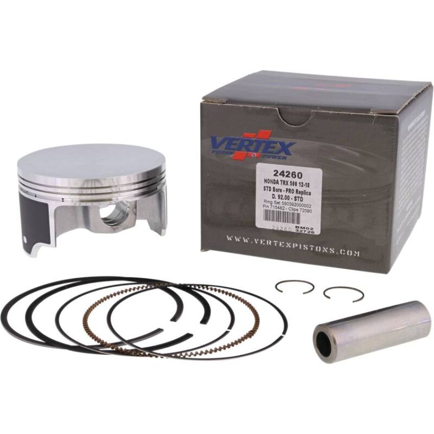 Vertex Pistons 24260 Vertex Piston 15-23 Honda Pioneer 500 500cc Forged Replica Piston Kit