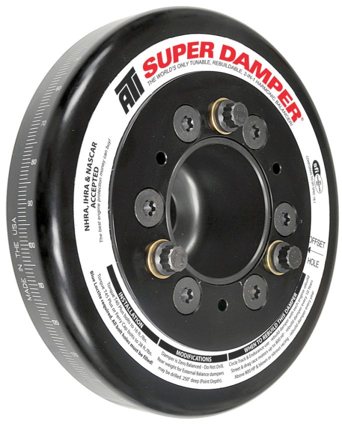 ATI ATI918471 Damper - 7.074in - Alum - Honda B - Race Damper - 4 Grv Steel Hub - 2 Ring